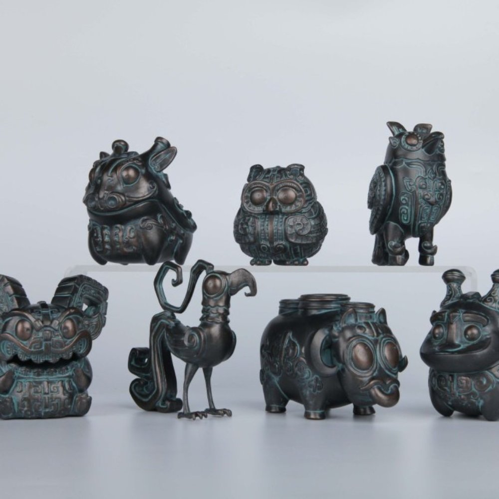 52TOYS x Hyperactivation Owl + Ram Bronze Ware Blind Box Series Figures